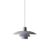 Industrial Dining Room Red Metal Multi-Tier Pendant Light Image - 3