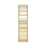 Industrial Freestanding Gold Tall Metal Shelving Wine Rack Image - 3