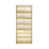 Industrial Freestanding Gold Tall Metal Shelving Wine Rack Image - 5