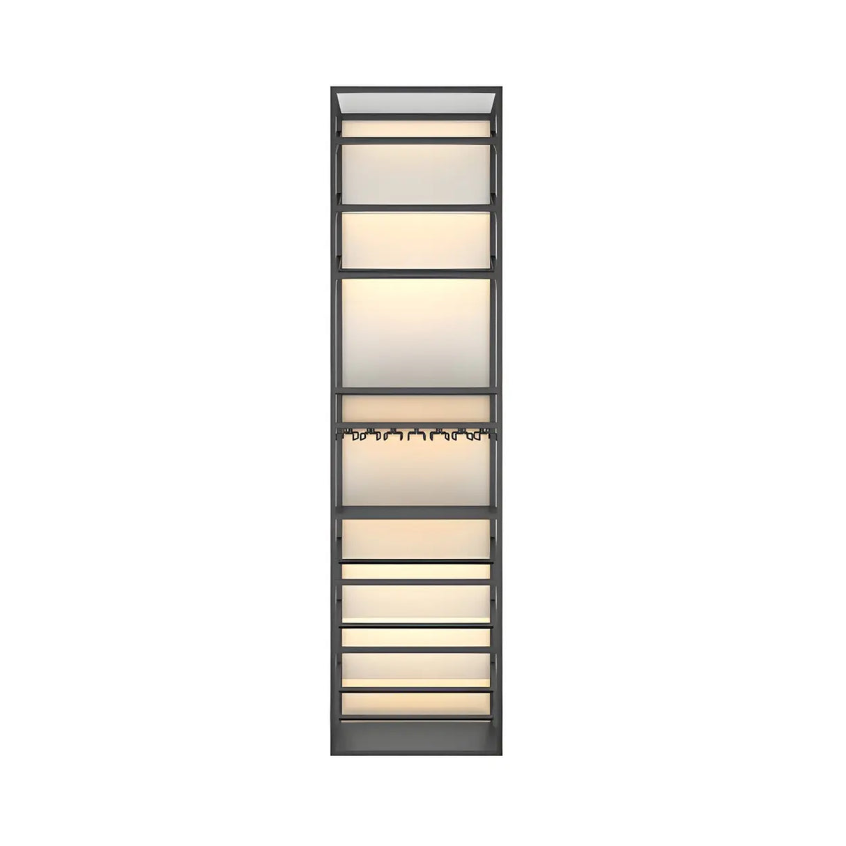 Industrial Freestanding Gold Tall Metal Shelving Wine Rack Image - 8
