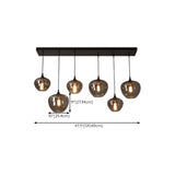 Industrial Geometric Glass Black Island Pendant Light Image - 14
