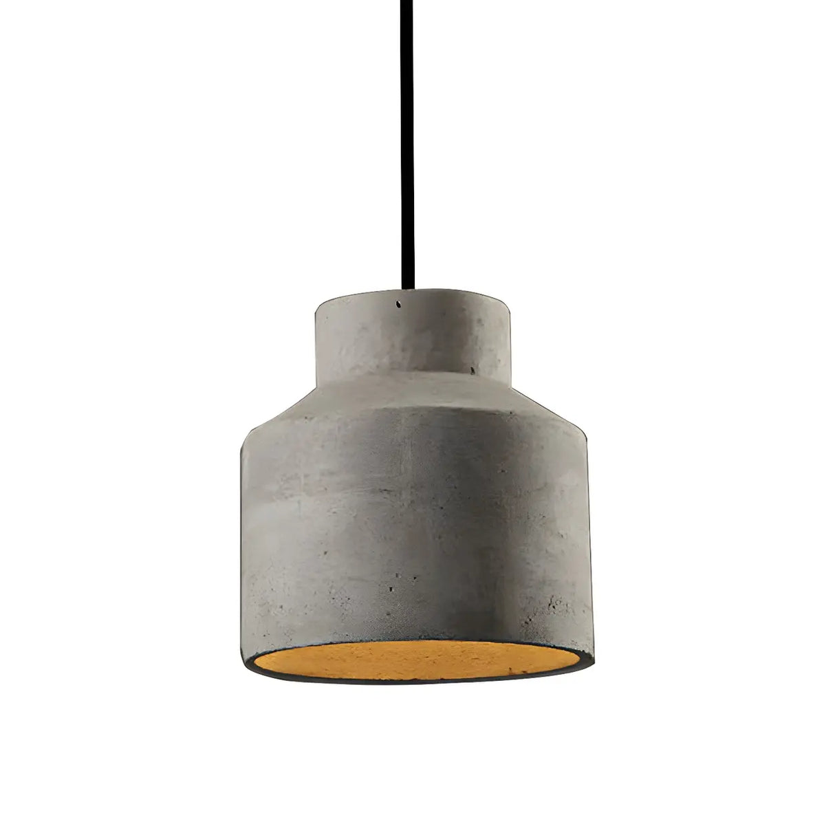 Industrial Geometric Grey Cement Hanging Pendant Light Image - 7
