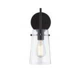 Industrial Glass Cylinder Vanity Wall Sconce Light Image - 12