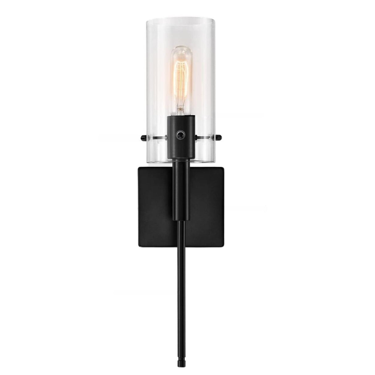 Industrial Glass Cylinder Vanity Wall Sconce Light Image - 13