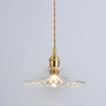 Industrial Glass Wrinkle Saucer-Shaped Pendant Light Image - 3