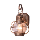 Industrial Globe Bronze Glass Exterior Wall Sconce Light Image - 17