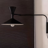 Industrial Gray Cone Up Down Swing Arm Wall Sconce Image - 12