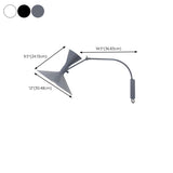 Industrial Gray Cone Up Down Swing Arm Wall Sconce #size