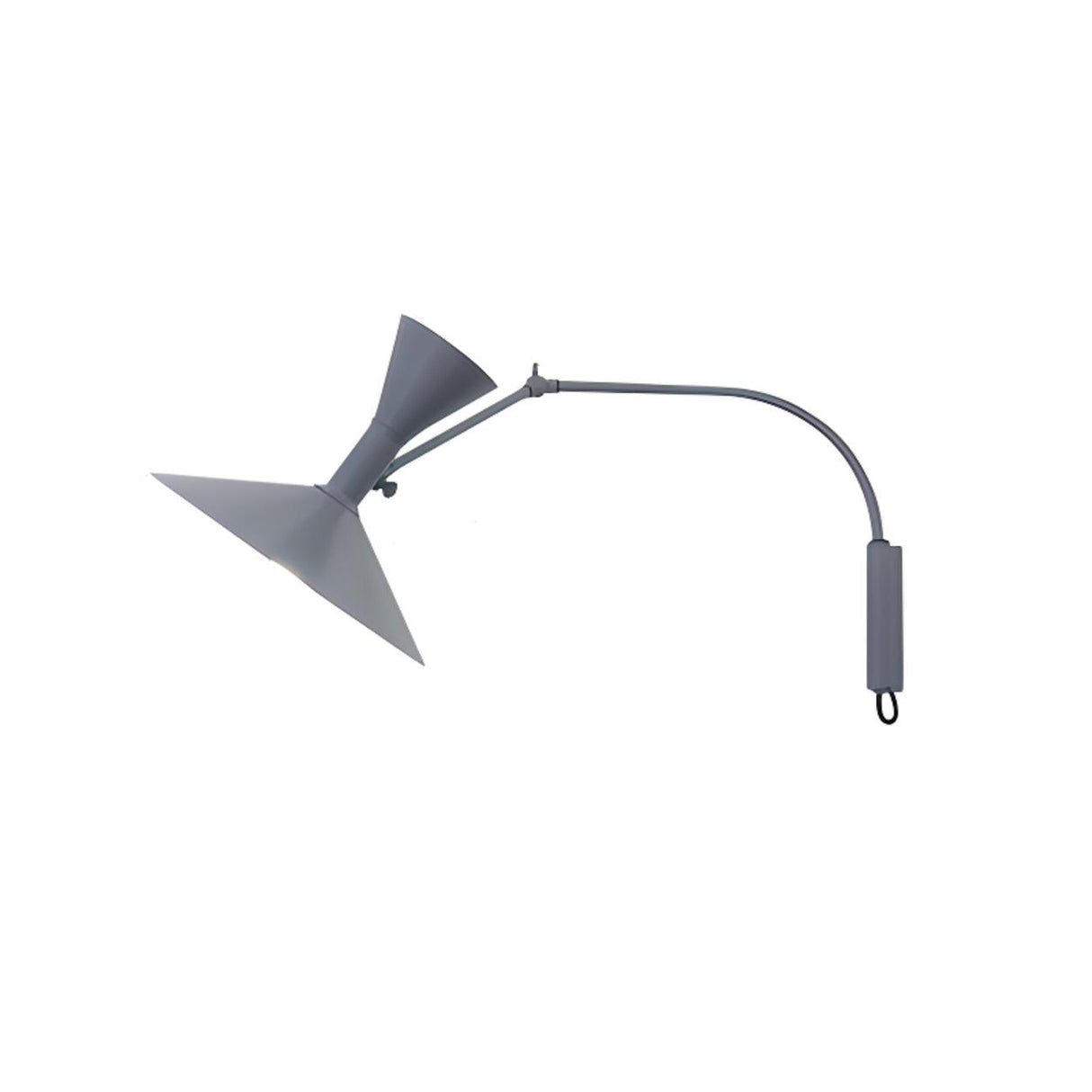 Industrial Gray Cone Up Down Swing Arm Wall Sconce Image - 5