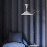 Industrial Gray Cone Up Down Swing Arm Wall Sconce Image - 6