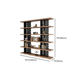Industrial Iron Frame Wooden Etagere Display Bookcase Image - 11
