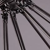 Industrial Iron Rope Chandelier for Living Room, Black Image - 16