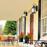 Industrial Lantern Outdoor Vintage Black Wall Light Image - 2
