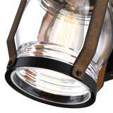 Industrial Lantern Outdoor Vintage Black Wall Light Image - 4