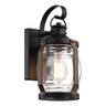 Industrial Lantern Outdoor Vintage Black Wall Light Image - 6
