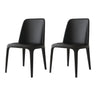 Industrial Leather Dining Side Chair with Ash Wood Legs Image - 19