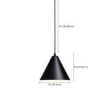 Industrial Matte Black Iron Dome Cone Pendant Light Image - 15