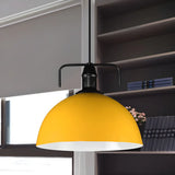 Industrial Metal Dome-Shaped Hanging Pendant Light Image - 13
