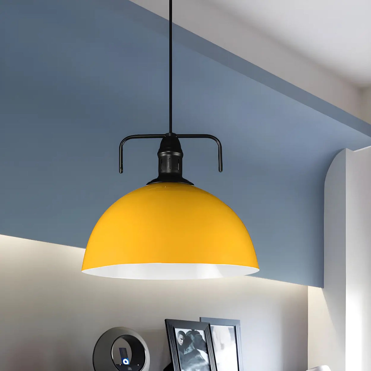 Industrial Metal Dome-Shaped Hanging Pendant Light Image - 15