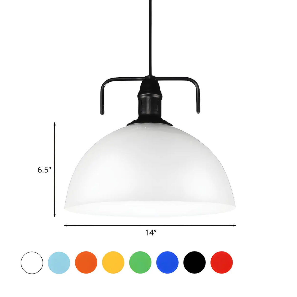 Industrial Metal Dome-Shaped Hanging Pendant Light Image - 34