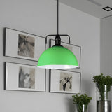 Industrial Metal Dome-Shaped Hanging Pendant Light Image - 18
