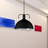 Industrial Metal Dome-Shaped Hanging Pendant Light Image - 26