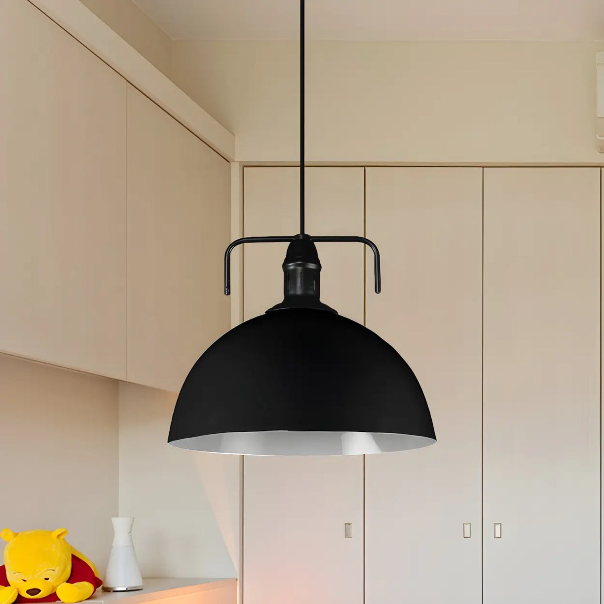 Industrial Metal Dome-Shaped Hanging Pendant Light Image - 27