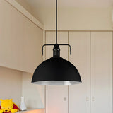 Industrial Metal Dome-Shaped Hanging Pendant Light Image - 27