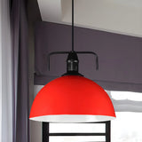 Industrial Metal Dome-Shaped Hanging Pendant Light Image - 29