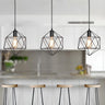 Industrial Metal Geometric Cage Shape Pendant Light Image - 2