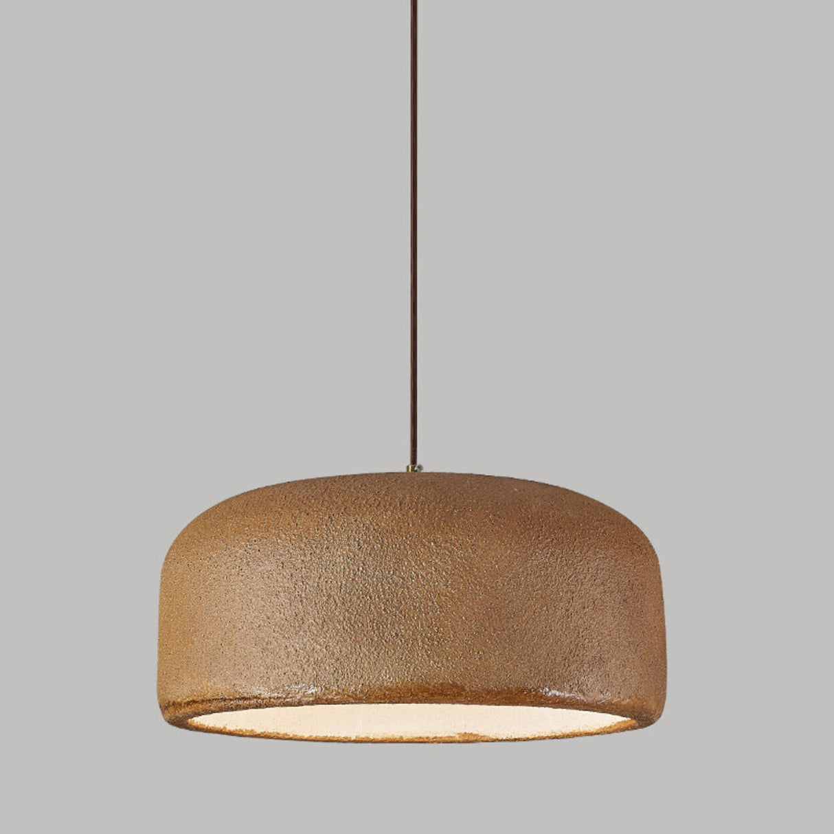 Industrial Minimalist Pot Lid Resin Dining Room Pendant Light Image - 11