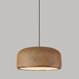 Industrial Minimalist Pot Lid Resin Dining Room Pendant Light Image - 9