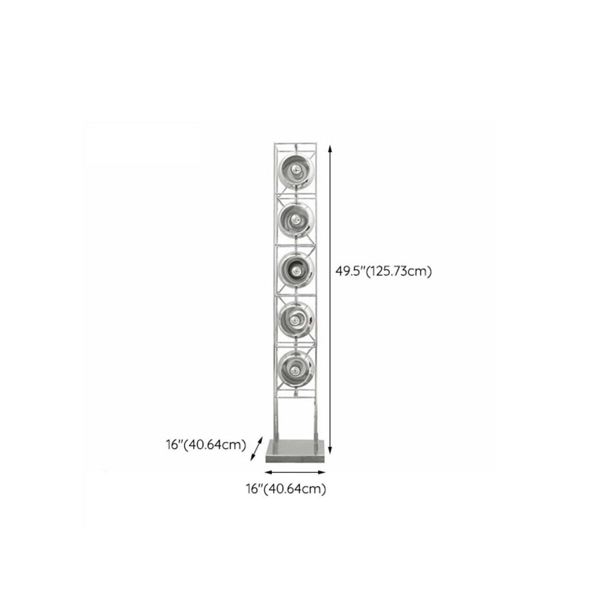 Industrial Multi-Light Globe Metal Frame Floor Lamp 