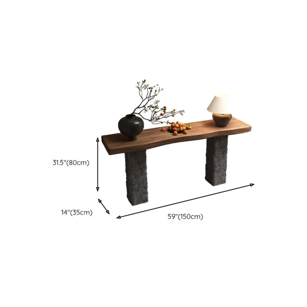 Industrial Narrow Wood Top Entryway Console Table Image - 10