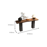 Industrial Narrow Wood Top Entryway Console Table Image - 12