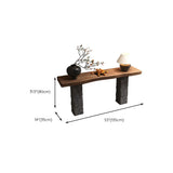 Industrial Narrow Wood Top Entryway Console Table Image - 13