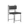 Industrial Open Back Faux Leather Upholstered Dining Chair Image - 8
