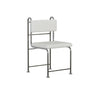 Industrial Open Back Faux Leather Upholstered Dining Chair Image - 9