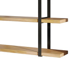 Industrial Open Back Large Wood Organizer Bookshelf Image - 7