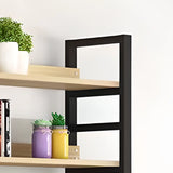 Industrial Open Shelf Iron Frame Rectangular Bookshelf Image - 8