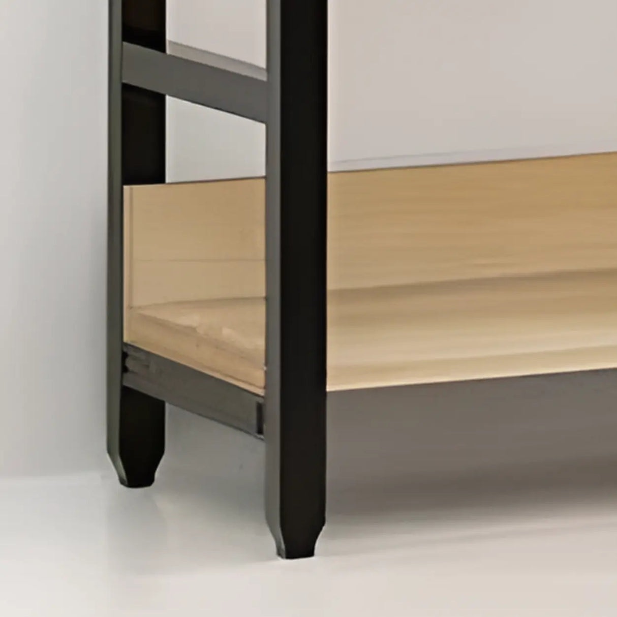 Industrial Open Shelf Iron Frame Rectangular Bookshelf Image - 9