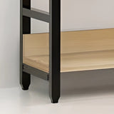 Industrial Open Shelf Iron Frame Rectangular Bookshelf Image - 9