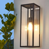 Industrial Outdoor Black Box LED Metal Wall Light Image - 1