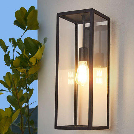 Industrial Outdoor Black Box LED Metal Wall Light Image - 1