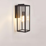 Industrial Outdoor Black Box LED Metal Wall Light Image - 3