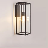 Industrial Outdoor Black Box LED Metal Wall Light Image - 5
