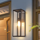Industrial Outdoor Black Box LED Metal Wall Light Image - 7