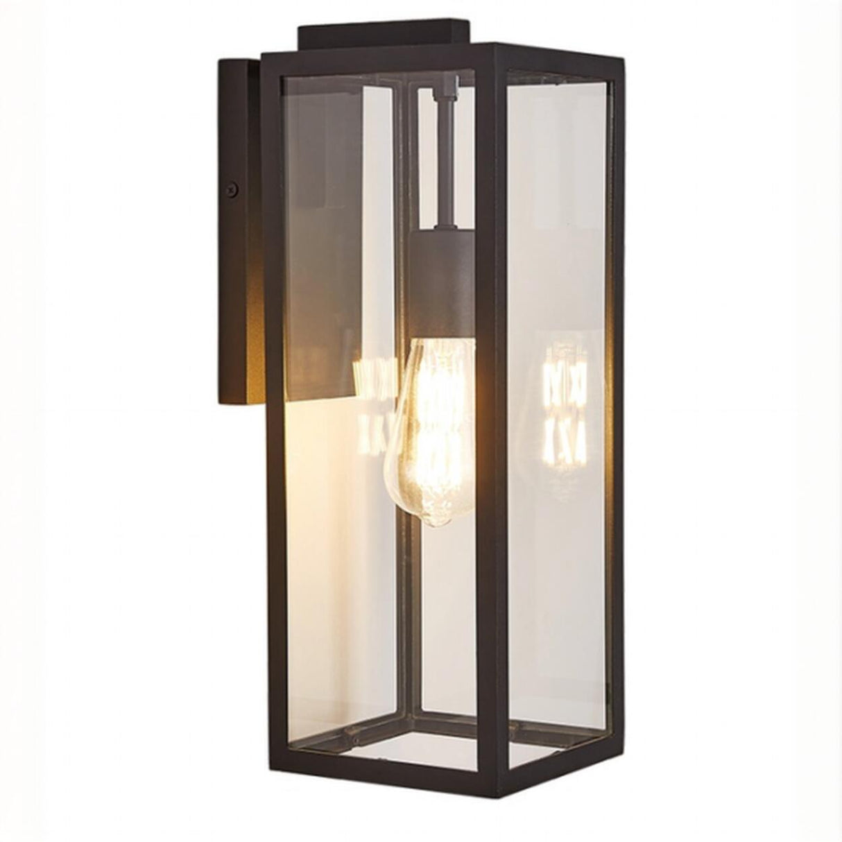 Industrial Outdoor Black Box LED Metal Wall Light Image - 8