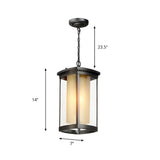 Industrial Outdoor Rectangle Lantern Pendant Light Image - 7