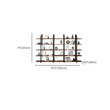 Industrial Pine Black Frame Etagere Large Bookshelf Image - 24